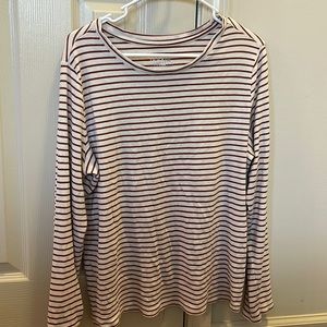 Brown and white long sleeve.